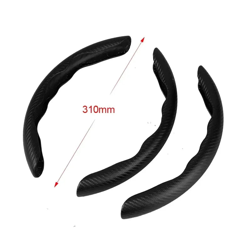 2/3PCS Carbon Fiber Universal Car Steering Wheel Booster Cover Non-Slip Auto Interior Decoration Accessories for Auto Deco