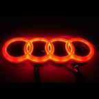 AUDI 4D Refitted LED Lamp Car Front Grill 4Ring Logo Light For A3 A4 A5 A6 A7 A8 S3 S4 S5 S6 S7 Q3 Q5 Q7 Decoration Accessories