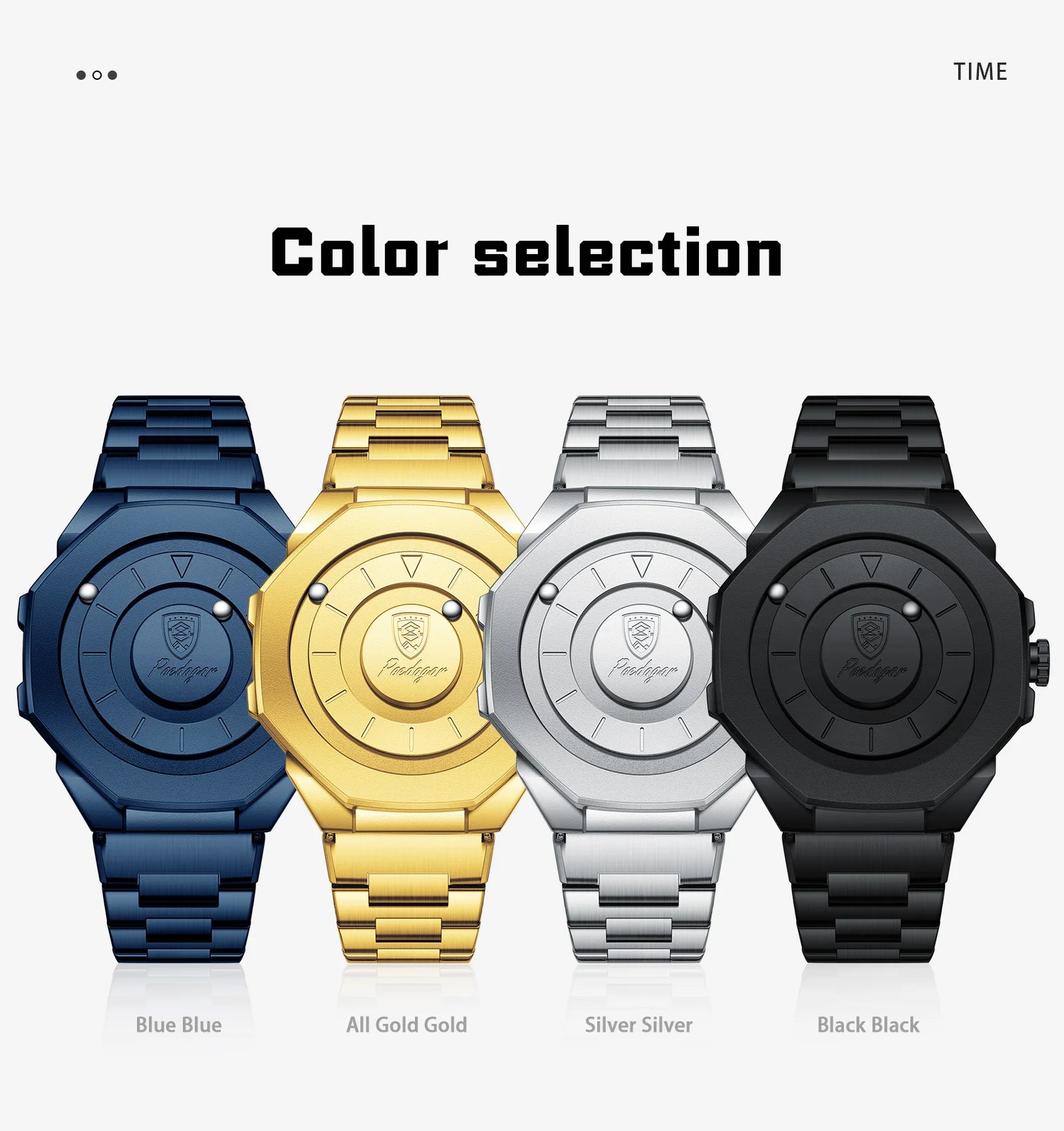 POEDAGAR High Quality Luxury Watch For Men Waterproof Fashion Man Wristwatch Business Stainless Steel Men's Quartz Watches Reloj