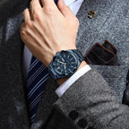 POEDAGAR Sport Original Men Clock Quartz Date Week Luxury Man Wristwatch Waterproof Luminous Stainless Steel Men's Watches Reloj