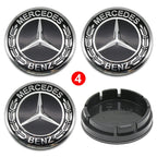 4pcs 56mm 75mm Car Wheel Center Hub Caps Cover Auto Accessories Mercedes Benz Amg C180 C200 C260 W108 W124 W126 W140 W168 W176