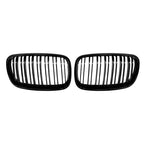 1 Pair Front GrillesFor BMW X5/X6 E70 E71 2008-2014 Gloss Matte Black Kidney Grill Carbon Fiber Replacement Front Bumper Grilles