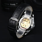 Orient Watch  Double Lion Japanese Fully Automatic Mechanical Watch Hollowed Out Business Men's Watch Stainless Steel Strip