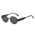 Gafas de sol de marca de Metal de lujo para hombres y mujeres, gafas de sol de moda de diseñador Unisex, gafas ovaladas Unisex con estilo