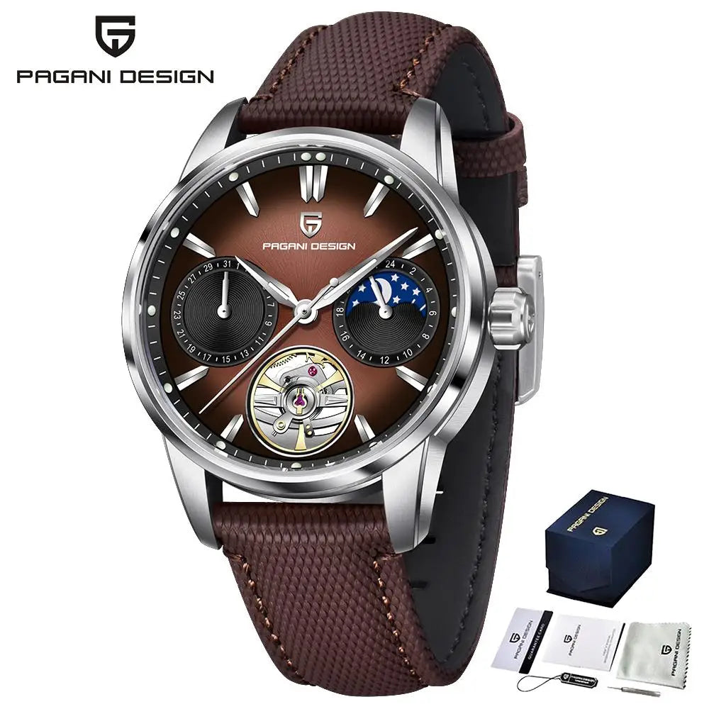 Pagani Design New Men's Automatic Mechanical Watch Tourbillon Clock Sapphire Stainless Steel Men's Military Watch