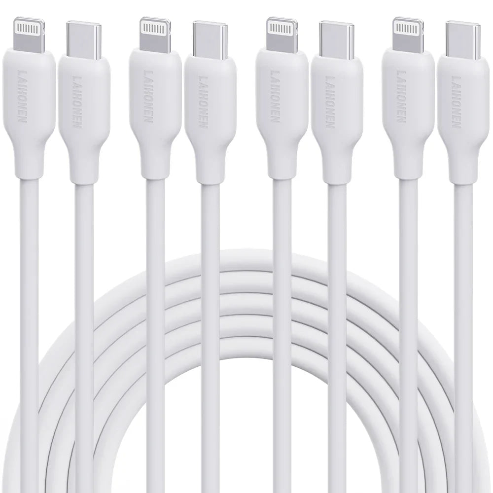 Macaron Pink 27W PD Fast Charging Cable USB C to Lightning Silicone Data Cable Soft Flexible for iPhone 14 13 12 11