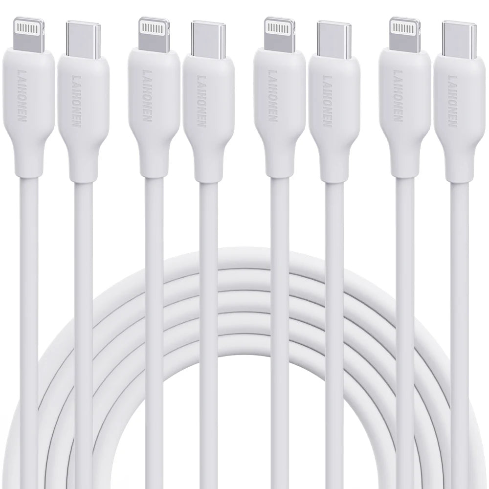 Macaron Pink 27W PD Fast Charging Cable USB C to Lightning Silicone Data Cable Soft Flexible for iPhone 14 13 12 11