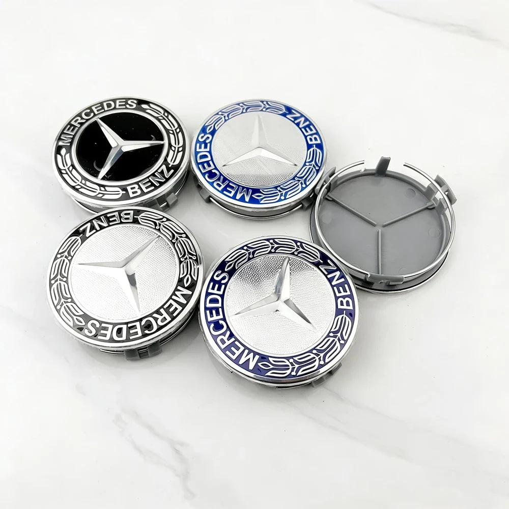 Car Wheel Center Logo Hub Cap 4pcs 75mm For Mercedes Benz AMG W204 C218 A207 C117 CLA CLS E Class W212 S212 X166 W176 W205 W246