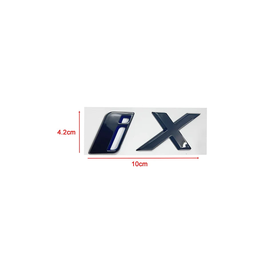 ABS Letters Numbers Glossy Black ix i3 i4 i7 iX ix3 iX4 ix7 Emblem for BMW X1 X3 X5 X6 GT Car Rear Logo Badge Sticker