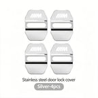 4Pcs Zinc Alloy  Car Door Lock Buckle Protection Cover Anti-Collision Shock Absorbing Cushion Stickers For BMW G80 G06 G07 G42 G