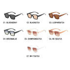 Gafas de sol rectangulares retro con montura pequeña para mujer