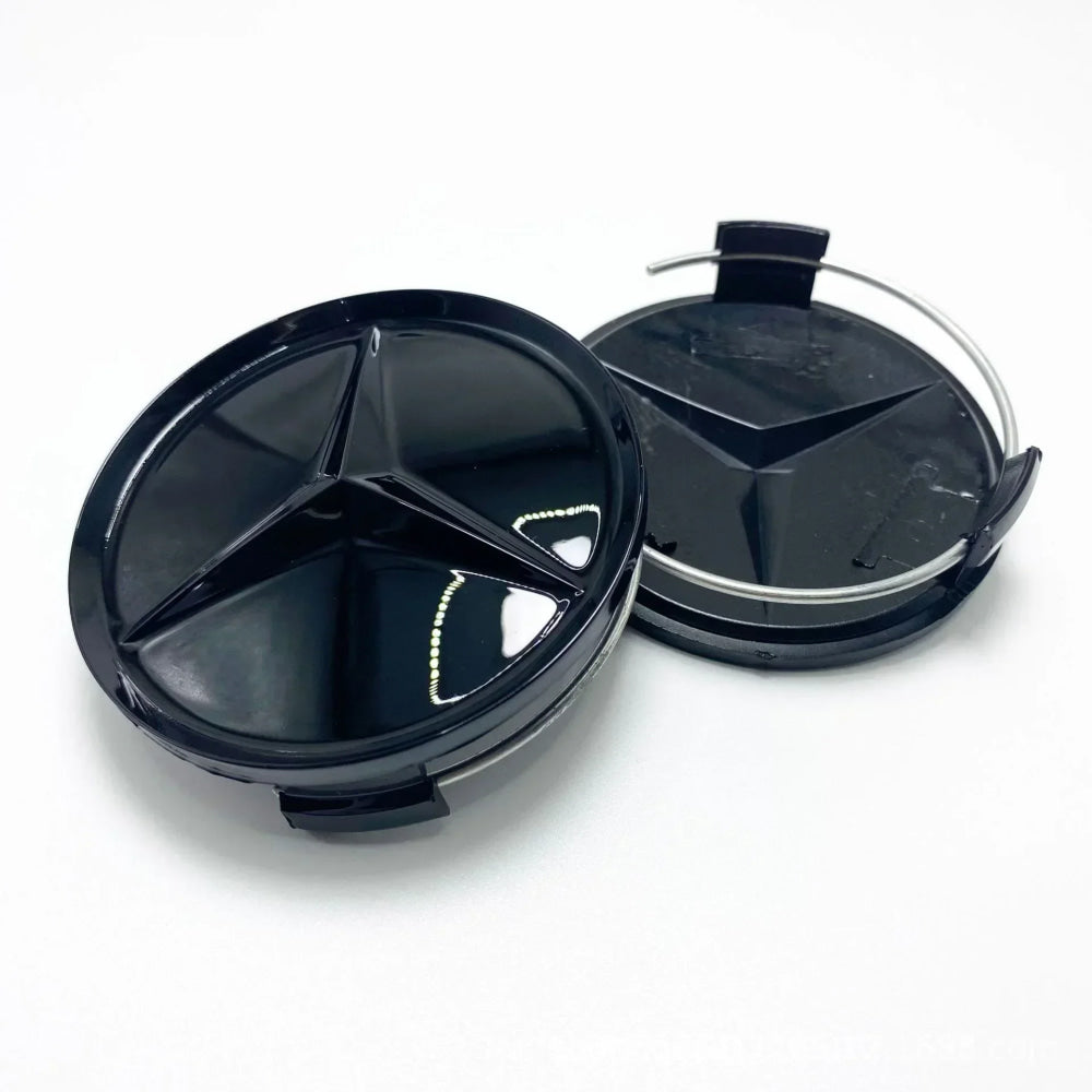 4 pieces 75MM Integrated Black or Silver Star Logo Mercedes Benz Amg C177 W218 Class Wheel Rims Center Hub Caps Auto Accessories