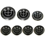 7pcs 45mm 68mm 74mm 82mm Car Front Hood Emblem rear boot badge Steering wheel Logo for BMW M F30 G01 E36 E39 E87 E46 E90 E92 E53