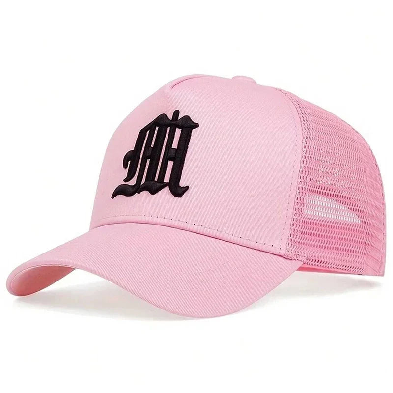 Unisex Personality Letter Embroidery Baseball Net Caps Spring Summer Outdoor Fishing Hat Adjustable Casual Hats Sunscreen Hat