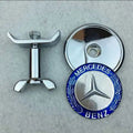 1pcs Metal 45mm Car Front Emblem Badge Modified Bonnet Chrome Hood Cover For Mercedes BenzW203 W204 C E S Class W210 W211 W220