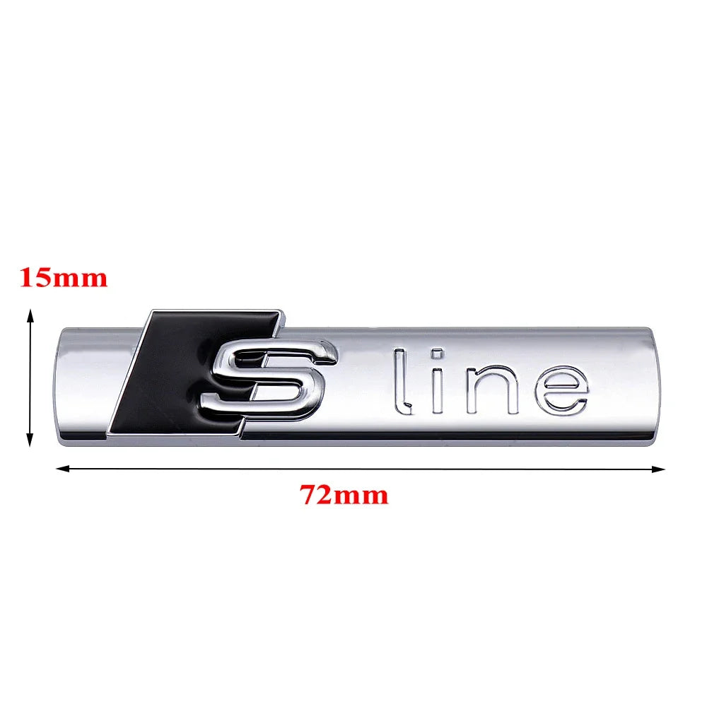 3d abs SLine Logo S Line Badge Car Fender Side Emblem Sticker For Audi A1 A2 A3 A4 A5 A6 A7 Q2 Q3 Q4 Q5 Q6 Q7 S3 S4 S5 S6 TT