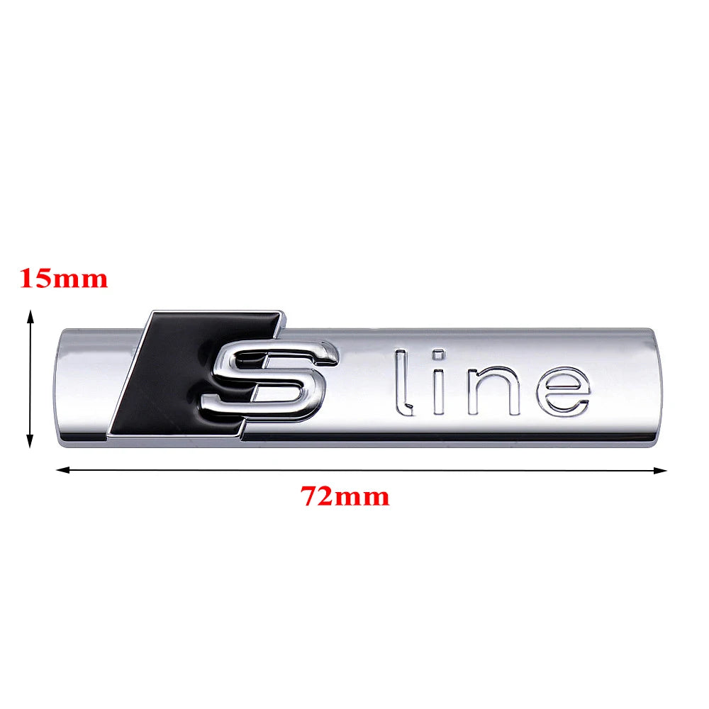 3d abs SLine Logo S Line Badge Car Fender Side Emblem Sticker For Audi A1 A2 A3 A4 A5 A6 A7 Q2 Q3 Q4 Q5 Q6 Q7 S3 S4 S5 S6 TT