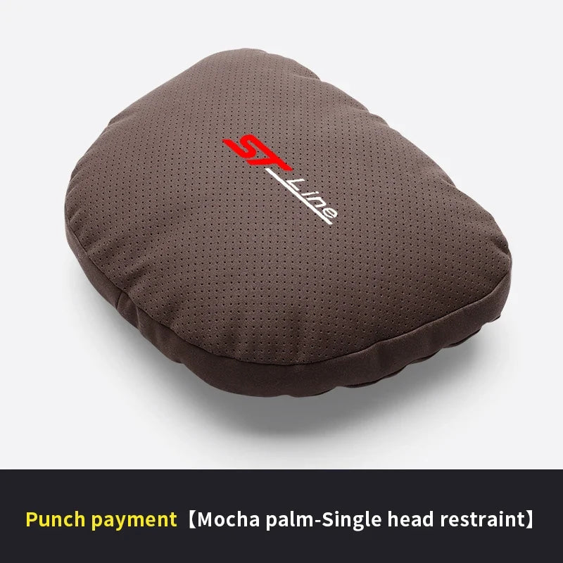 For Ford STline Focus Mondeo Explorer Edge Fiesta Fusion Kuga Escape Auto Headrest Neck Support Lumbar Cushion Soft Neck Pillow