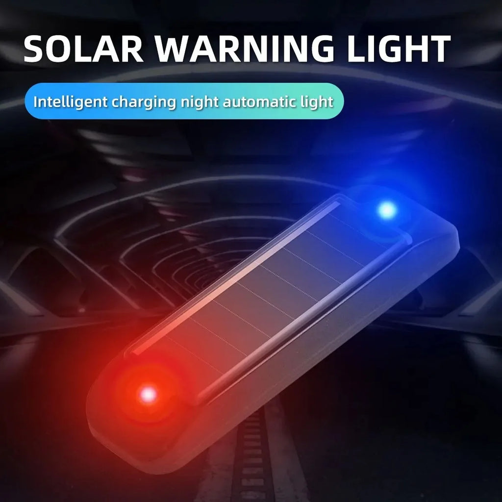 Mini luz LED de advertencia de energía Solar para coche, alarma simulada de seguridad nocturna, lámpara de precaución antirrobo inalámbrica, lámpara de alarma simulada intermitente
