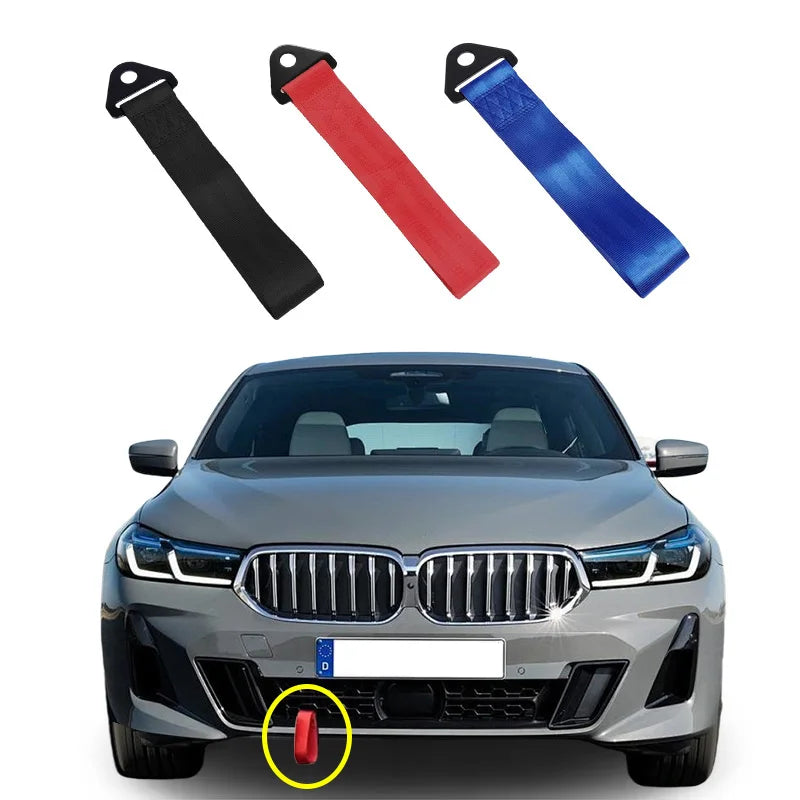 Car Tow Rope Trailer Racing Strap Auto Accessories For Toyota Hilux Aygo Yaris Ractis Corolla Camry CHR Auris Tacoma Cruiser TRD