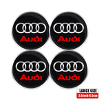 4pcs 56/65mm Car Wheel Center Hub Stickers 60/68mm Wheel Center Hub Caps Cover For AUDI A3 A4 A1 Q3 Q4 Q5 Q6 Q7 Q8 TT RS Sline