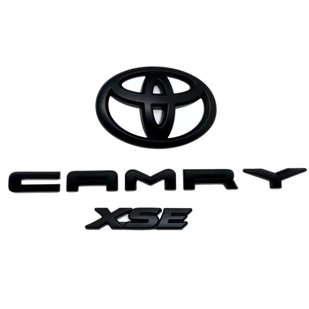 3pcs ABS Overlay logo for Toyota 2018-2024 Camry modified three-dimensional covering 3D SE XSE trunk sticker car accessories