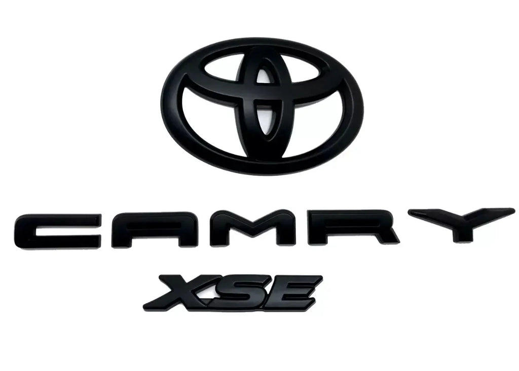 3pcs ABS Overlay logo for Toyota 2018-2024 Camry modified three-dimensional covering 3D SE XSE trunk sticker car accessories