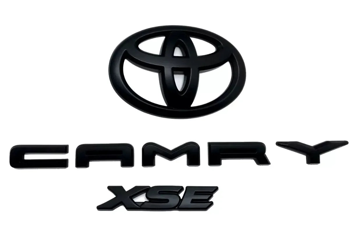 3pcs ABS Overlay logo for Toyota 2018-2024 Camry modified three-dimensional covering 3D SE XSE trunk sticker car accessories
