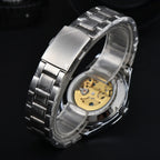 Orient Watch  Double Lion Japanese Fully Automatic Mechanical Watch Hollowed Out Business Men's Watch Stainless Steel Strip
