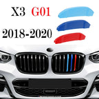 ABS Car Grille Trim Strip For BMW X1 X2 X3 X4 X5 X6 X7 E84 F48 F49 F39 E83 F25 G01 F26 G02 E70 F15 E53 G05 E71 E72 F16 G06 G07