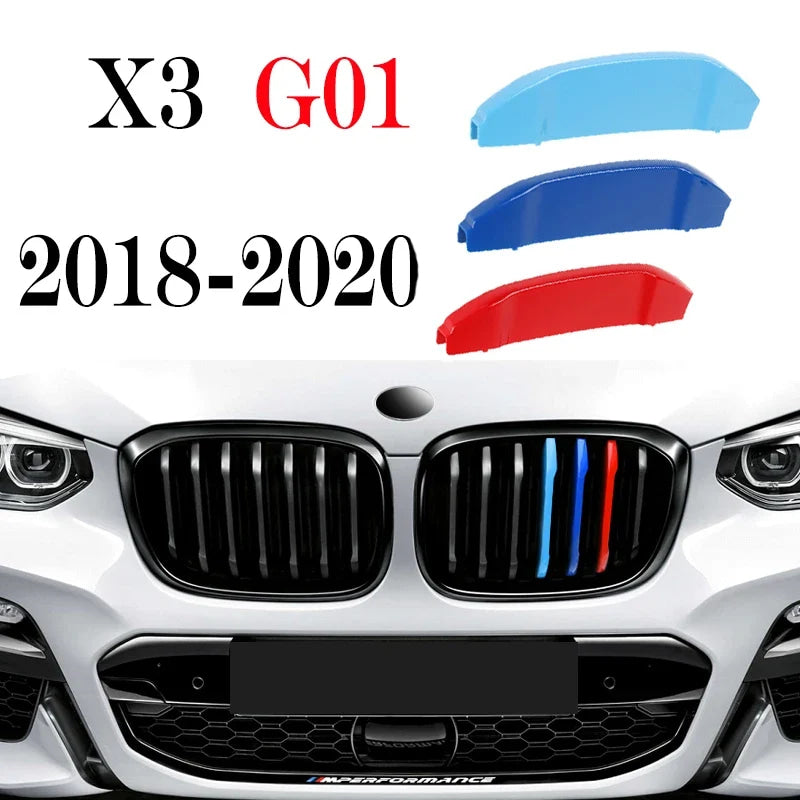 ABS Car Grille Trim Strip For BMW X1 X2 X3 X4 X5 X6 X7 E84 F48 F49 F39 E83 F25 G01 F26 G02 E70 F15 E53 G05 E71 E72 F16 G06 G07