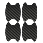 4 unids/set de molduras de estilo de coche, pegatina para puerta de coche, cubierta resistente a arañazos de fibra de carbono, piezas de película de protección de manija automática