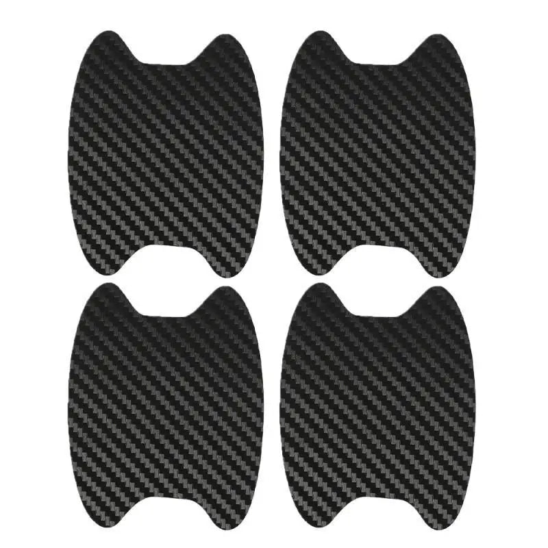 4 unids/set de molduras de estilo de coche, pegatina para puerta de coche, cubierta resistente a arañazos de fibra de carbono, piezas de película de protección de manija automática