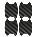 4 unids/set de molduras de estilo de coche, pegatina para puerta de coche, cubierta resistente a arañazos de fibra de carbono, piezas de película de protección de manija automática