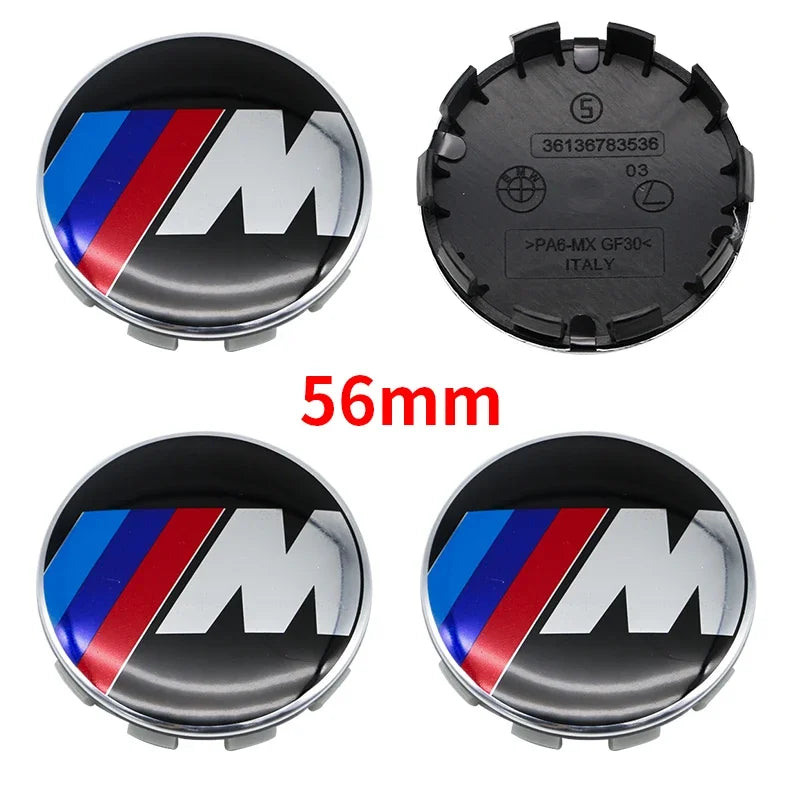4Pcs 56mm 68mm Carbon Fiber Wheel Center Hub Caps 50th Anniversary Emblem for BMW M Power X5 E46 E90 F10 F30 G20