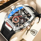 POEDAGAR Fashion Military Men's Watches Luminous Waterproof Date Sports Male Clock Chronograph Silicone Quartz Luxury Wristwatch