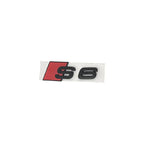 273mm 192mm Car Styling Hood Front Bonnet Grill Rear Trunk Emblem Badge Stickers Glossy Black Accessories For Audi S6 2020-2023