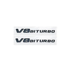 Universal V8 BITURBO 4MATIC+ Car Fender Emblem Badge for Mercedes Benz W220 W201 W222 W204 W176 W124 W212 W213 W177 - Vehicle Ac