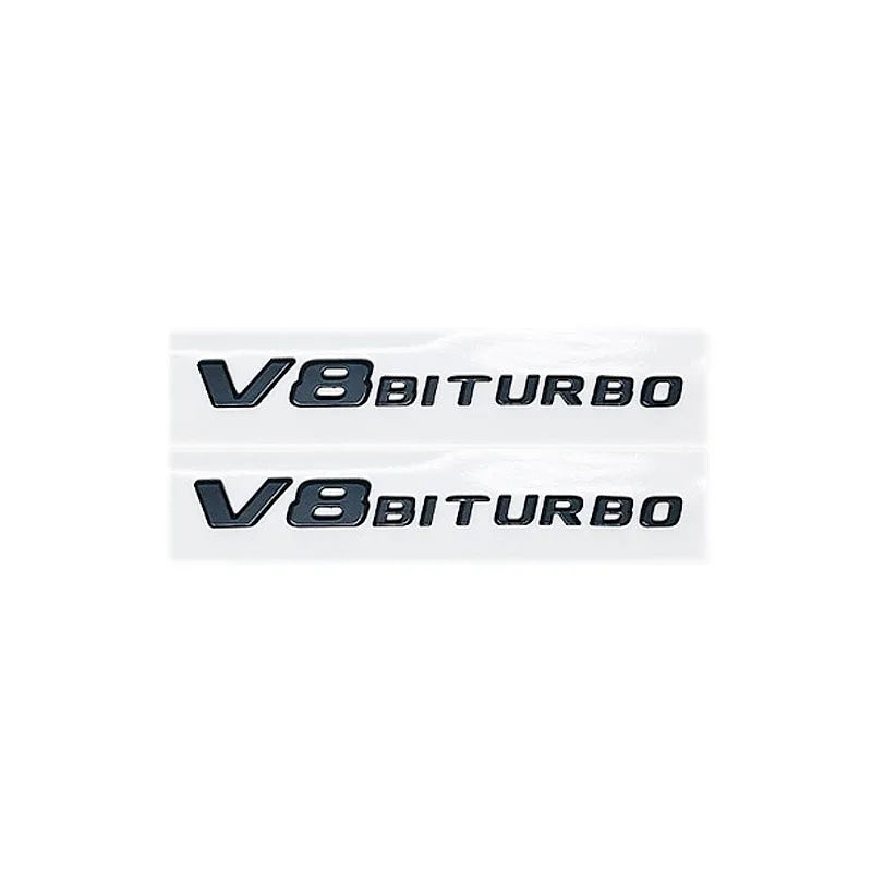 Universal V8 BITURBO 4MATIC+ Car Fender Emblem Badge for Mercedes Benz W220 W201 W222 W204 W176 W124 W212 W213 W177 - Vehicle Ac