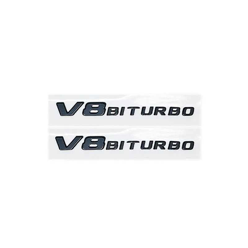 Universal V8 BITURBO 4MATIC+ Car Fender Emblem Badge for Mercedes Benz W220 W201 W222 W204 W176 W124 W212 W213 W177 - Vehicle Ac
