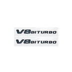 Universal V8 BITURBO 4MATIC+ Car Fender Emblem Badge for Mercedes Benz W220 W201 W222 W204 W176 W124 W212 W213 W177 - Vehicle Ac