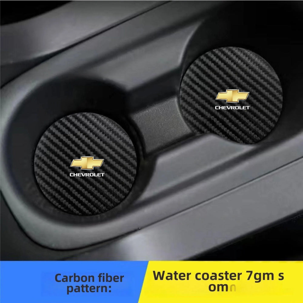Car Cup Holder Coaster Anti-Slip Car Water Cup Pad For Chevrolet Onix Cruze Silverado Impala Equinox Malibu Tahoe Cobalt Camaro