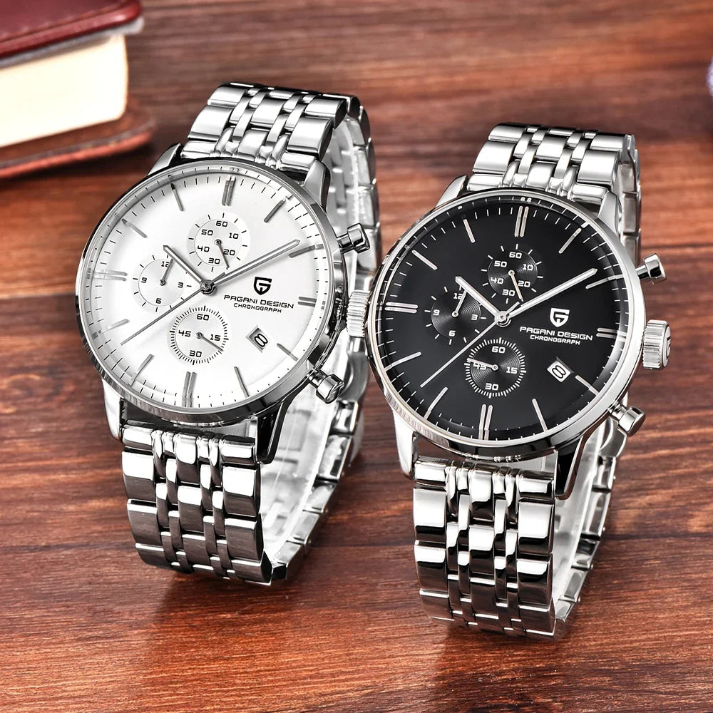 2026 new Pagani design watch VK67 men's quartz watch top leisure sports chronograph stainless steel waterproof men's watch reloj