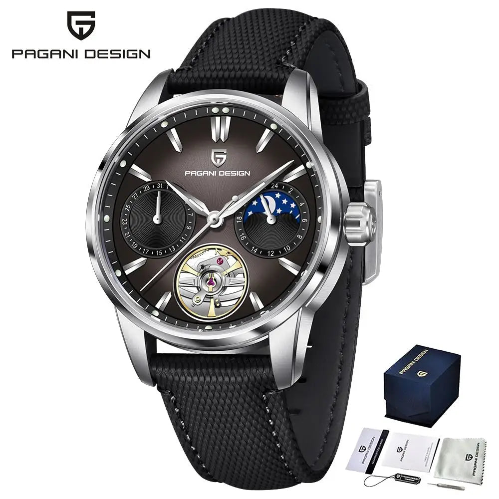 Pagani Design New Men's Automatic Mechanical Watch Tourbillon Clock Sapphire Stainless Steel Men's Military Watch