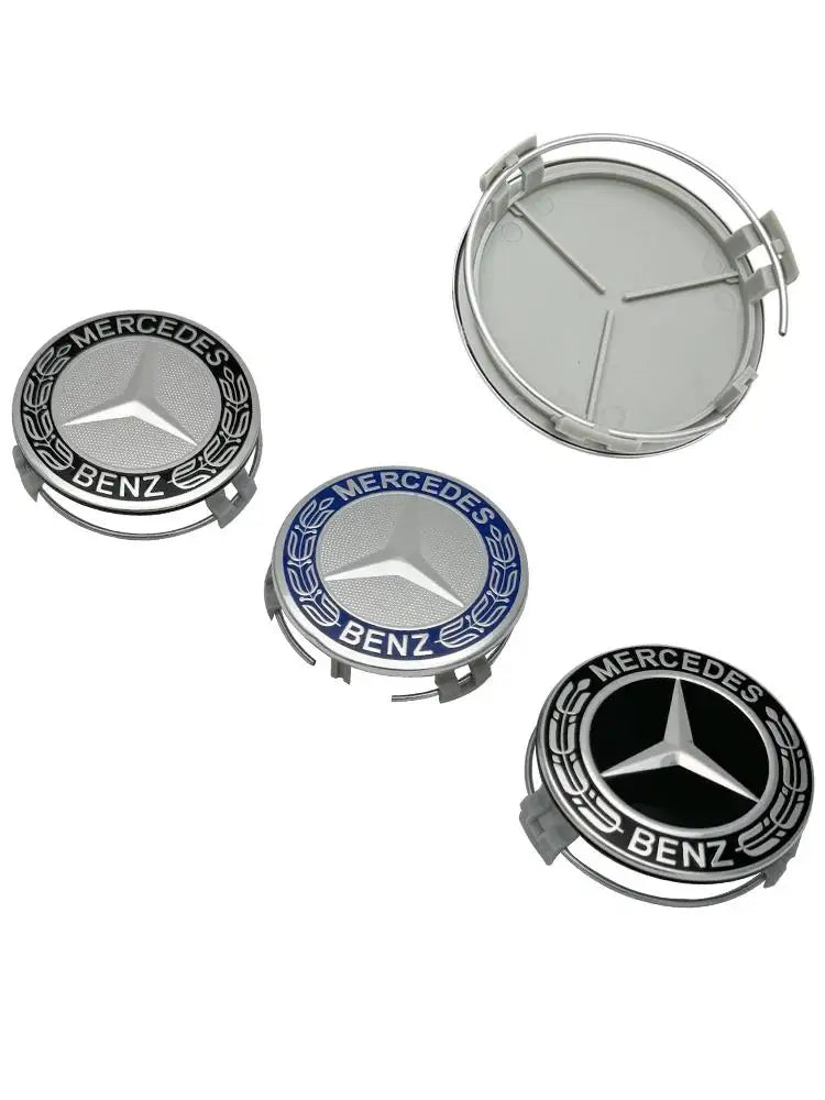 75MM 4pcs Car Wheel Center Covers Hub Caps For Mercedes Benz W203 W204 W210 W168 AMG CLA GLB GLC Interior Mouldings DQLGG-BENC
