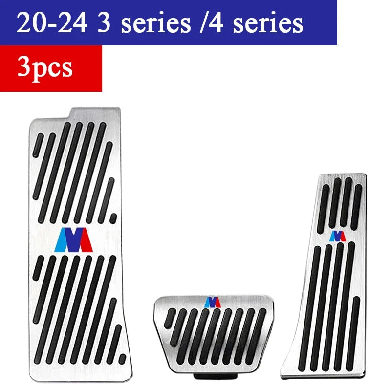 Bmw Foot Pedal Covers, Stainless Steel Rubber Anti-slip Pedals Are Suitable for BMW 3 Series BMW 5 Series X3 X5 From 2003 To 20