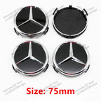 4pcs 56mm 75mm Car Wheel Center Hub Caps Cover Auto Accessories Mercedes Benz Amg C180 C200 C260 W108 W124 W126 W140 W168 W176
