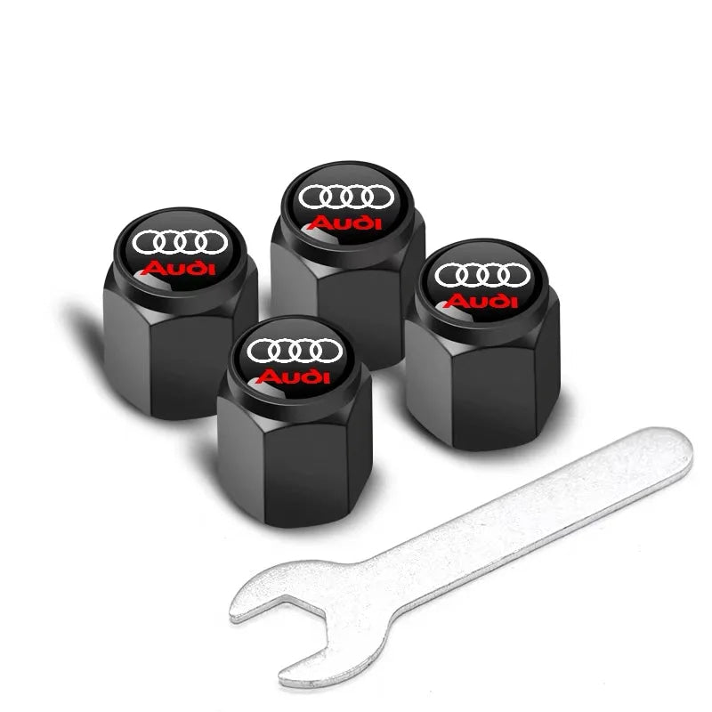 4Pcs Car Styling 3D Aluminum Metal Car Wheel Tire Air Valve Caps Cover For Audi A3 A4 b6 b8 b7 A6 A8 S Line S3 S4 S6 Q3 Q5 Q7 Q8