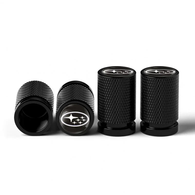 4PCS Car Tire Valve Caps Wheel Stem Protection Air Covers For Subaru STI XV WRC WRX BRZ FORESTER IMPREZA LEGACY OUTBACK TRIBECA