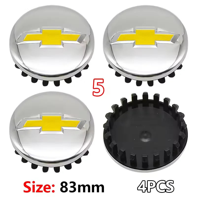 4PCS ABS Car Wheel Center Covers Hub Caps Badge For Chevrolet Malibu AVEO Corvette CRUZE EQUINOx IMPALA LACETTI TRAX ORLANDO
